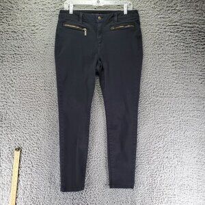 Michael Kors Jeans Womens Size 8 Black Skinny Cotton Blend Stretch Fit